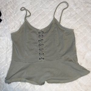 American eagle ruffle tank top